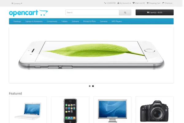 Tampilan Opencart